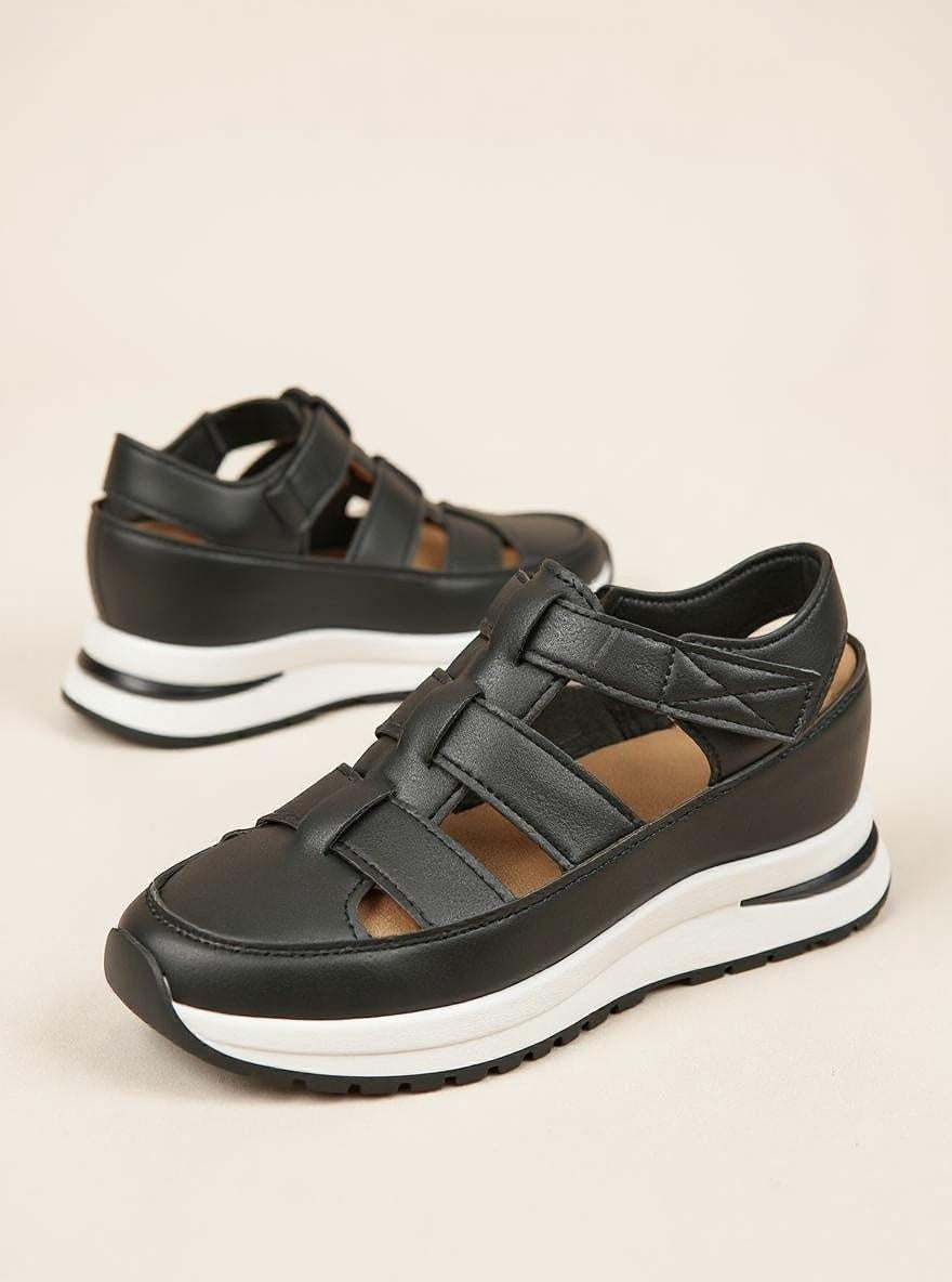 Platformsandalen Klittenbandjes