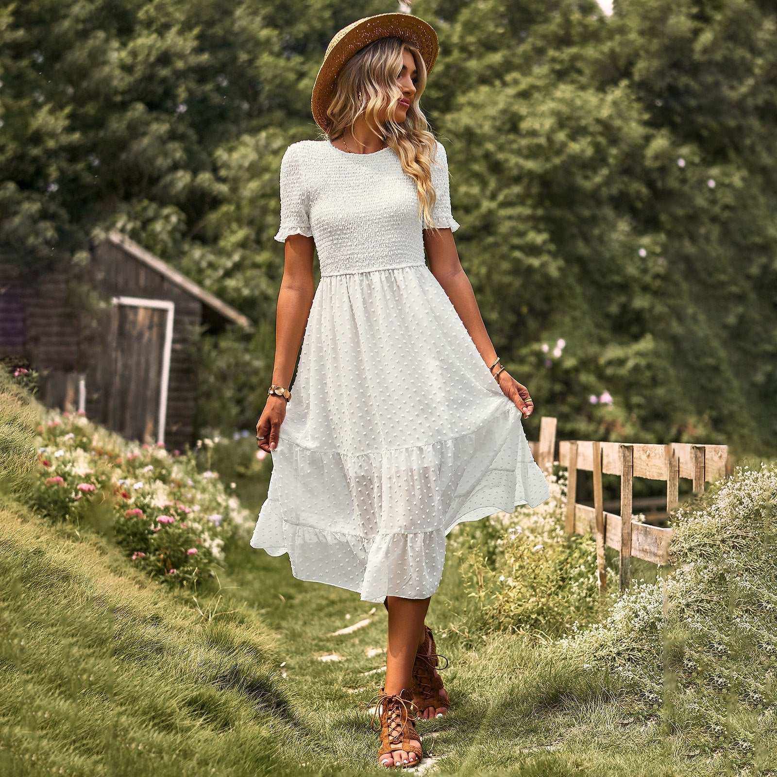 Romantische Midi-Jurk