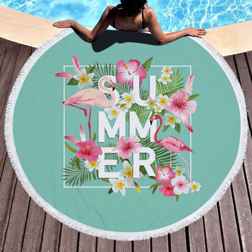 Flamingo Summer strandhanddoek
