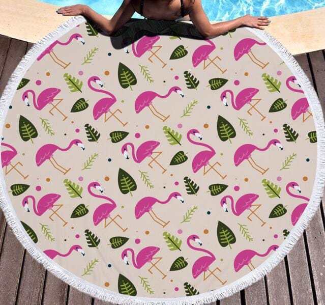 Flamingo Summer strandhanddoek