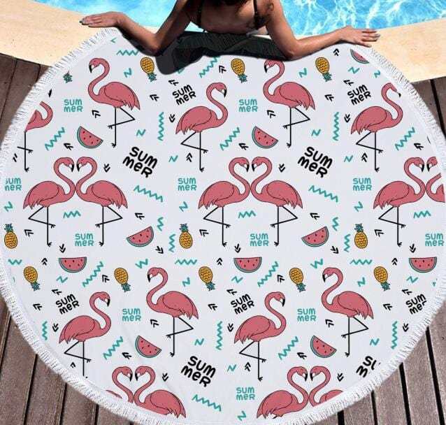 Flamingo Summer strandhanddoek