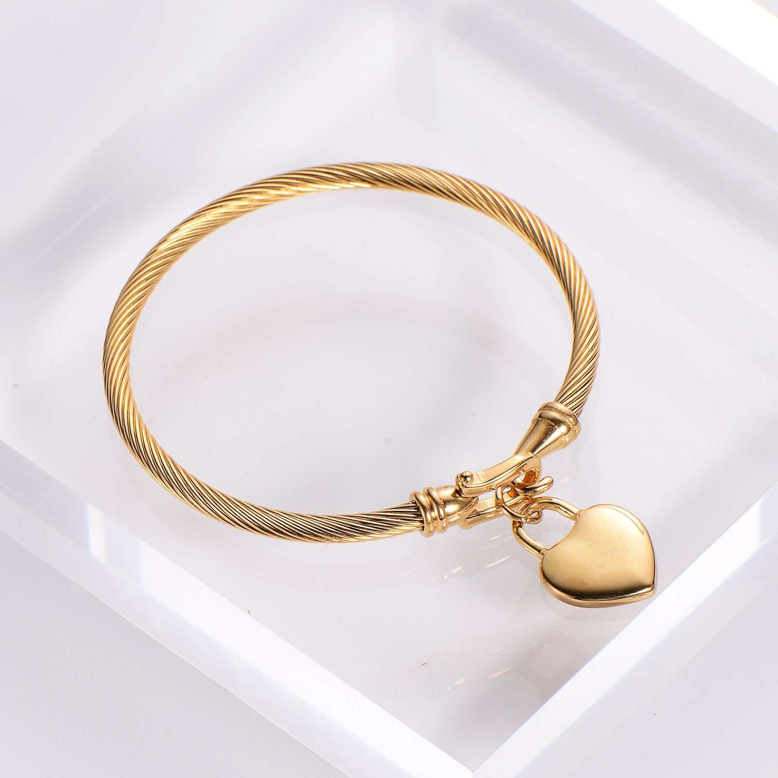 Gouden Armband met Hartslot