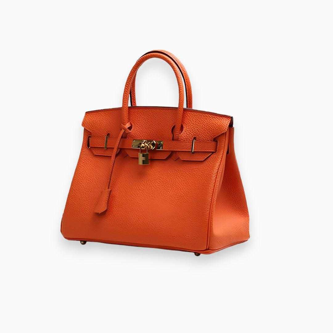 Structured Handtas met Goudkleurige Sluiting