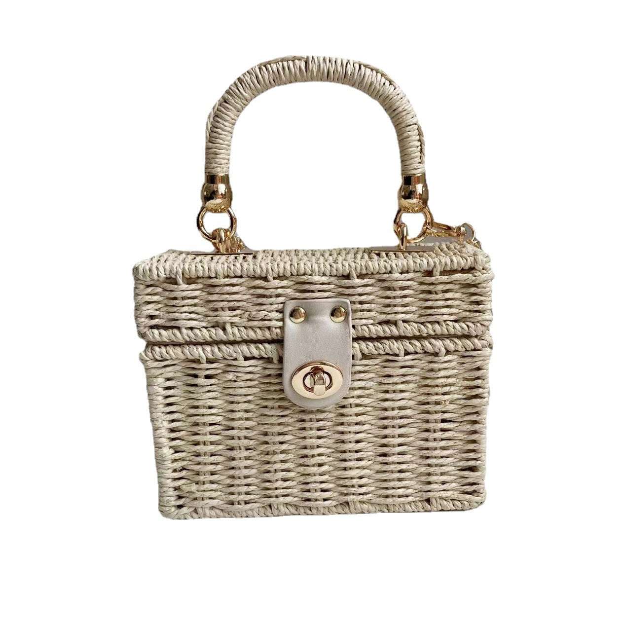 Mini Chic Rieten Box Bag