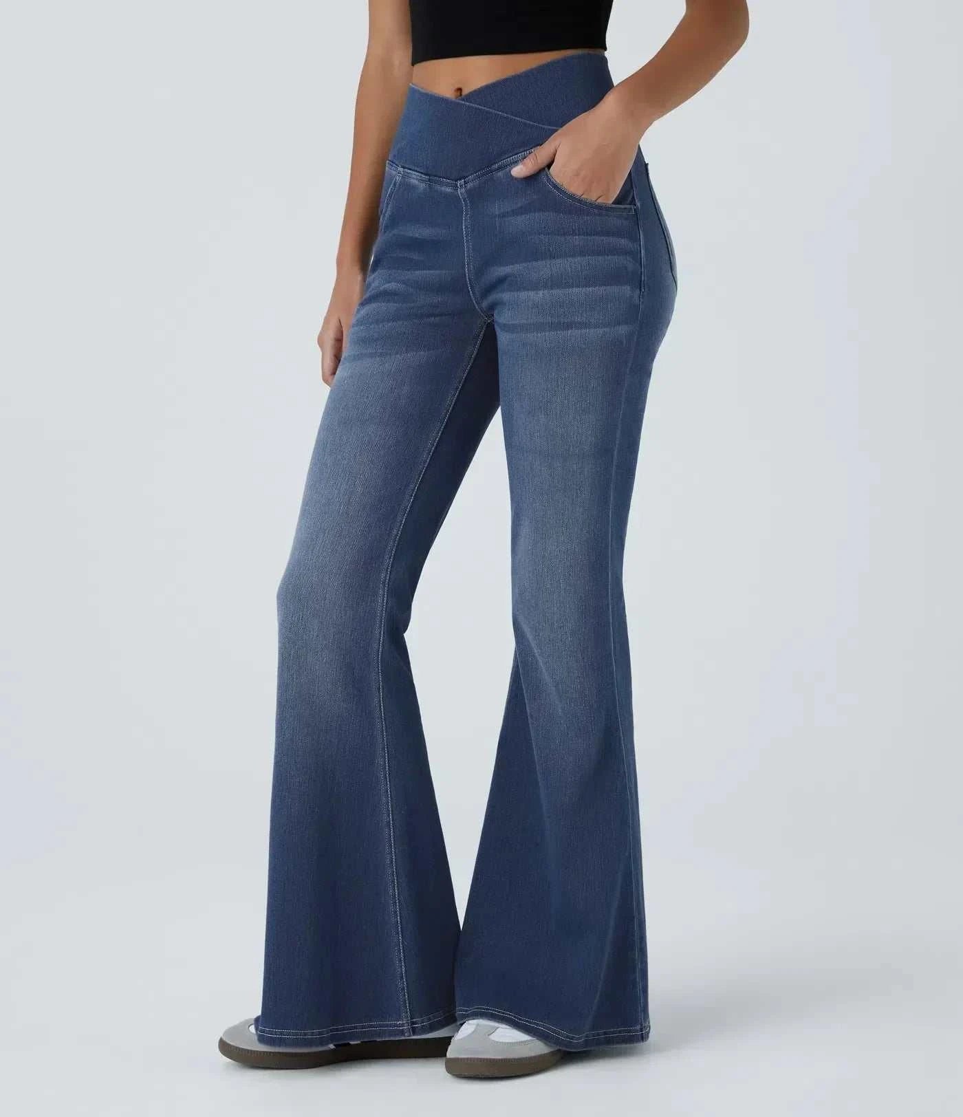 Elena | Elastic Flattering Flared Pants
